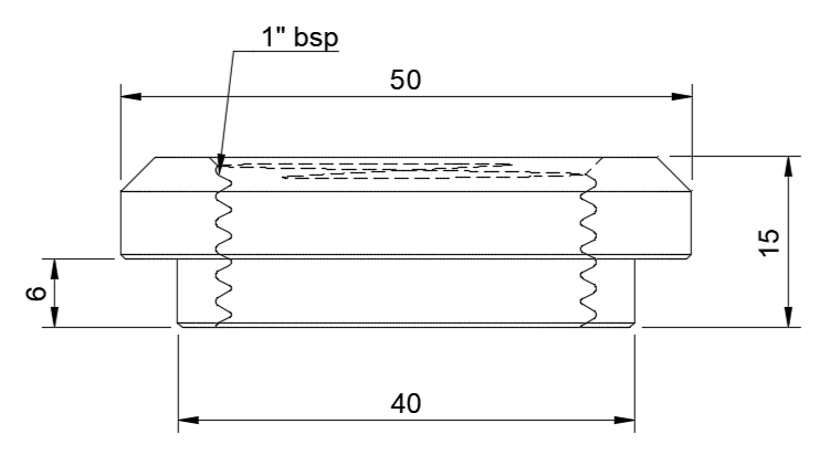 BSP Weld in socket Aluminium