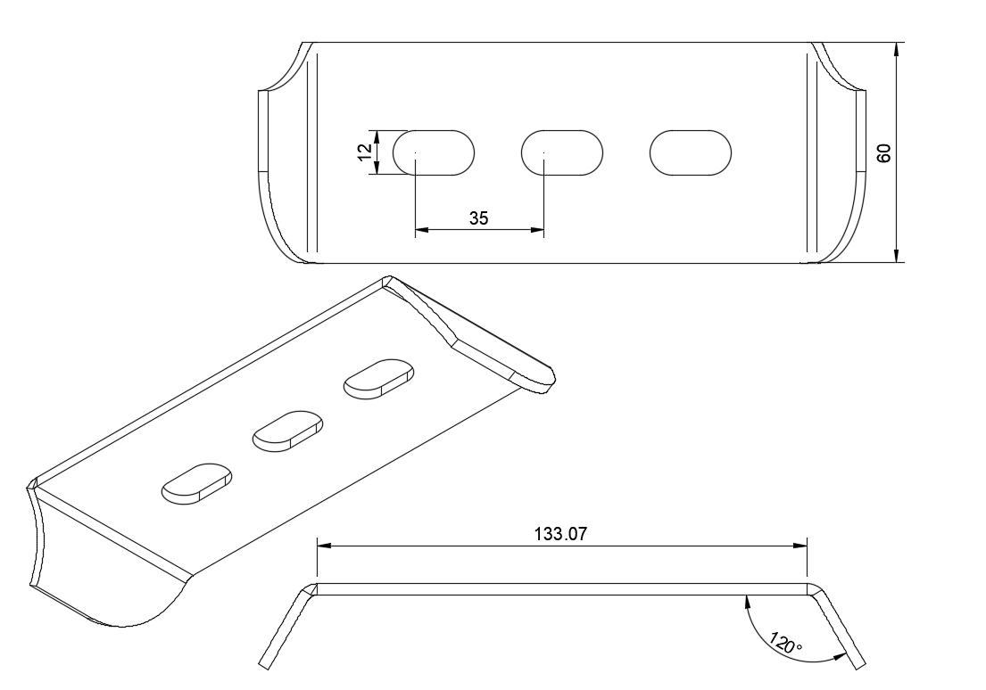 aluminium spotlight mount