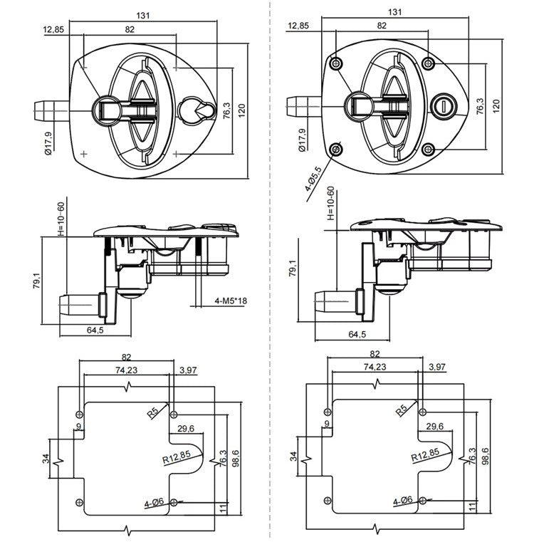T Handle Compression Latch